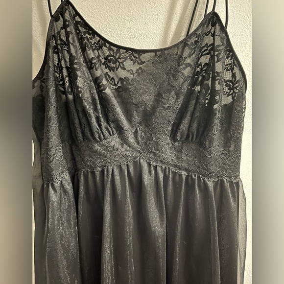 Vintage VANITY FAIR Sheer Overlay Spaghetti Straps Negligee Nightie Party Dress - Picture 2 of 13